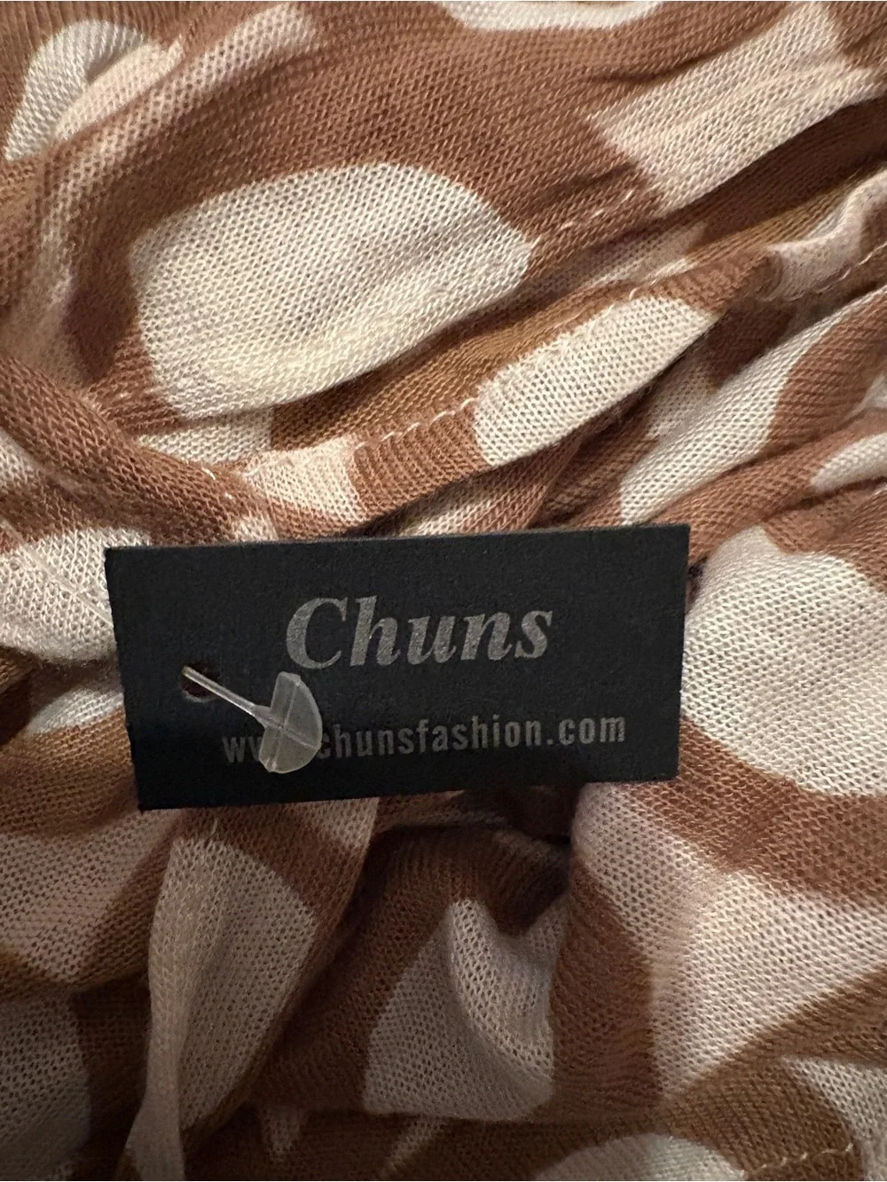 Chunks Brown and White‎ Geometric Pattern Drapery Accent